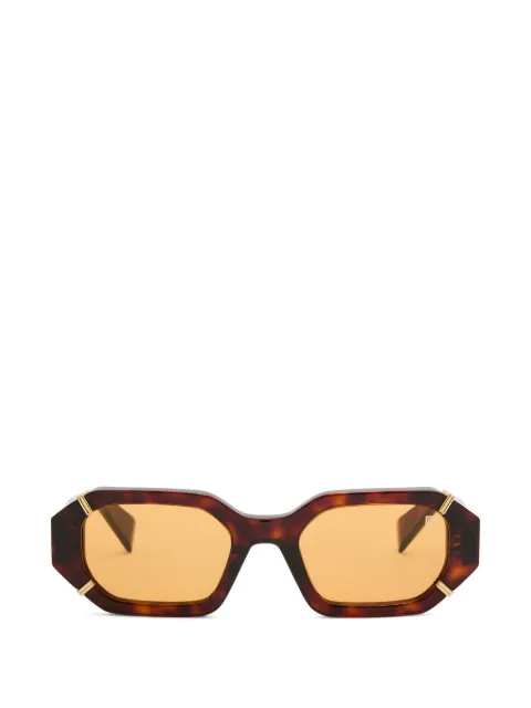 Balmain Eyewear lunettes de soleil à monture géométrique à effet écaille de tortue