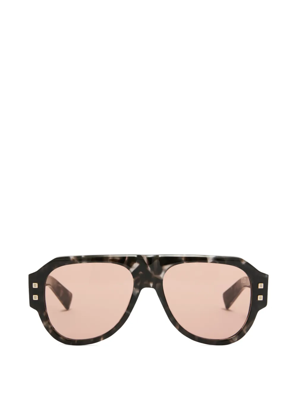 Balmain Eyewear 玳瑁纹飞行员镜框太阳眼镜 | 灰色 | Image 1