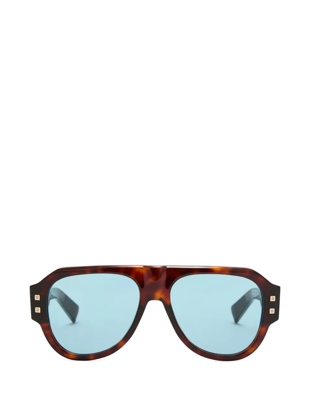 Balmain Eyewear tortoiseshell-effect pilot-frame sunglasses Bruin