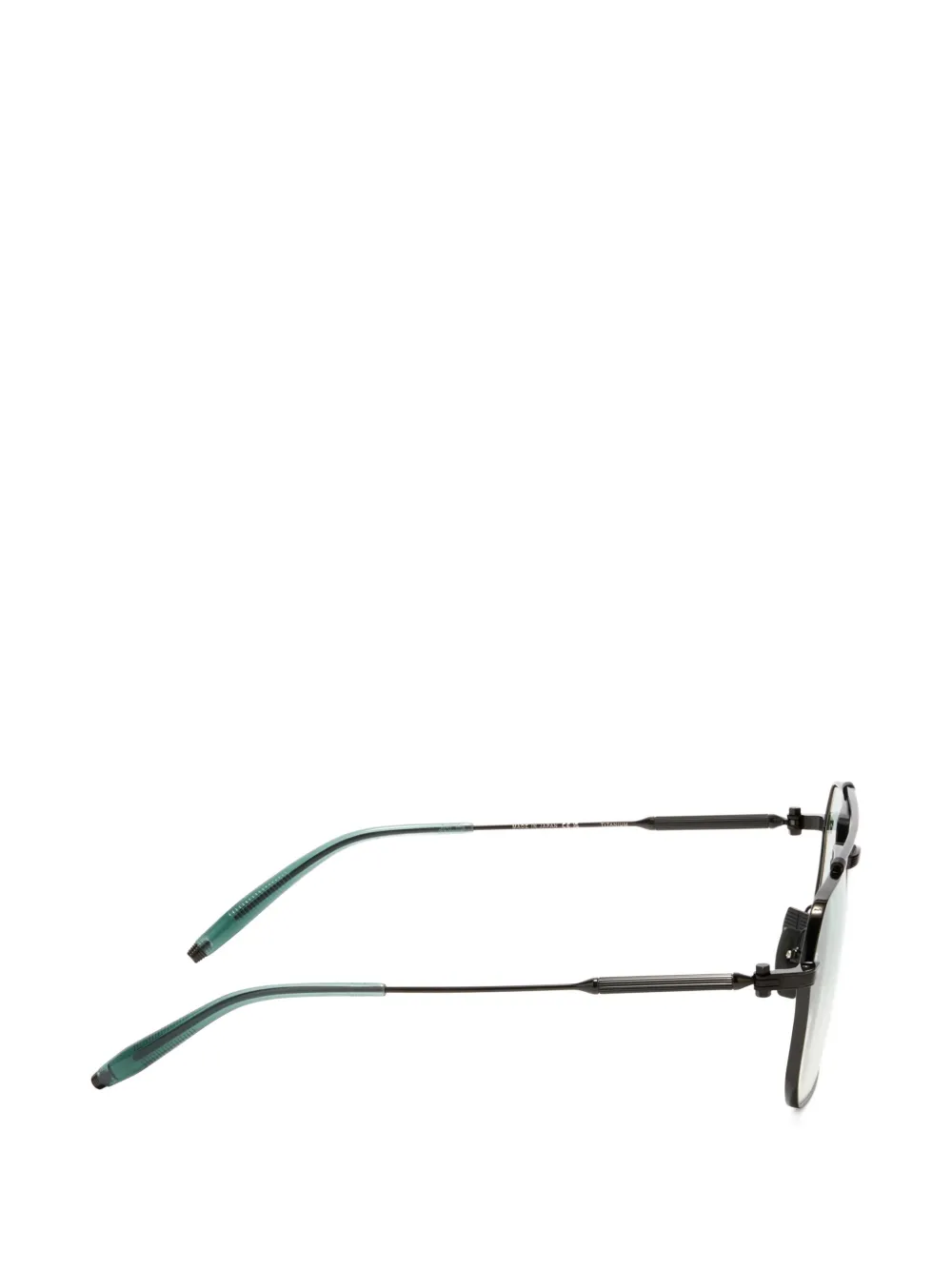 Akoni Atlas geometric-frame titanium sunglasses Zwart