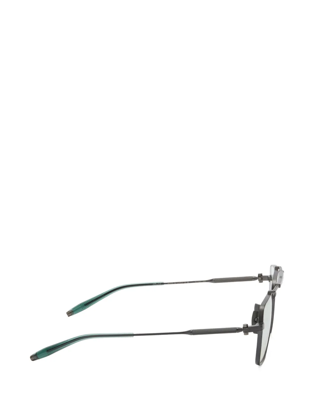 Akoni Europa titanium square-frame sunglasses Zwart