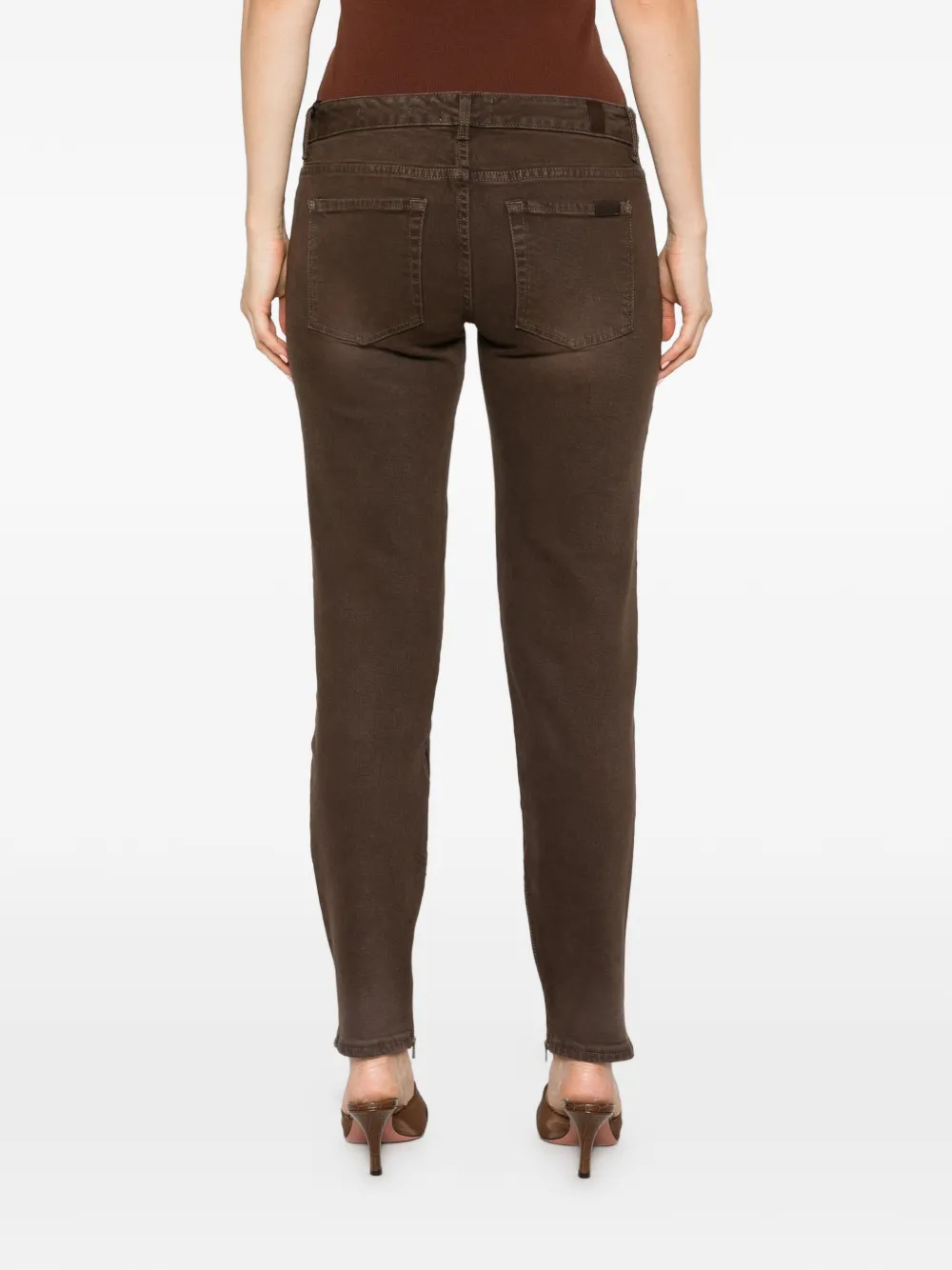 7 For All Mankind coated slim-fit jeans Bruin