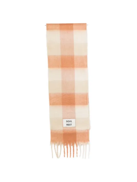 VERB TO DO check fringed scarf