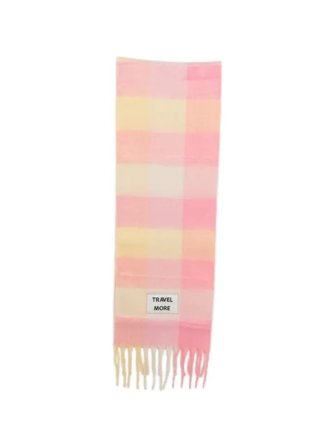 VERB TO DO check fringed scarf