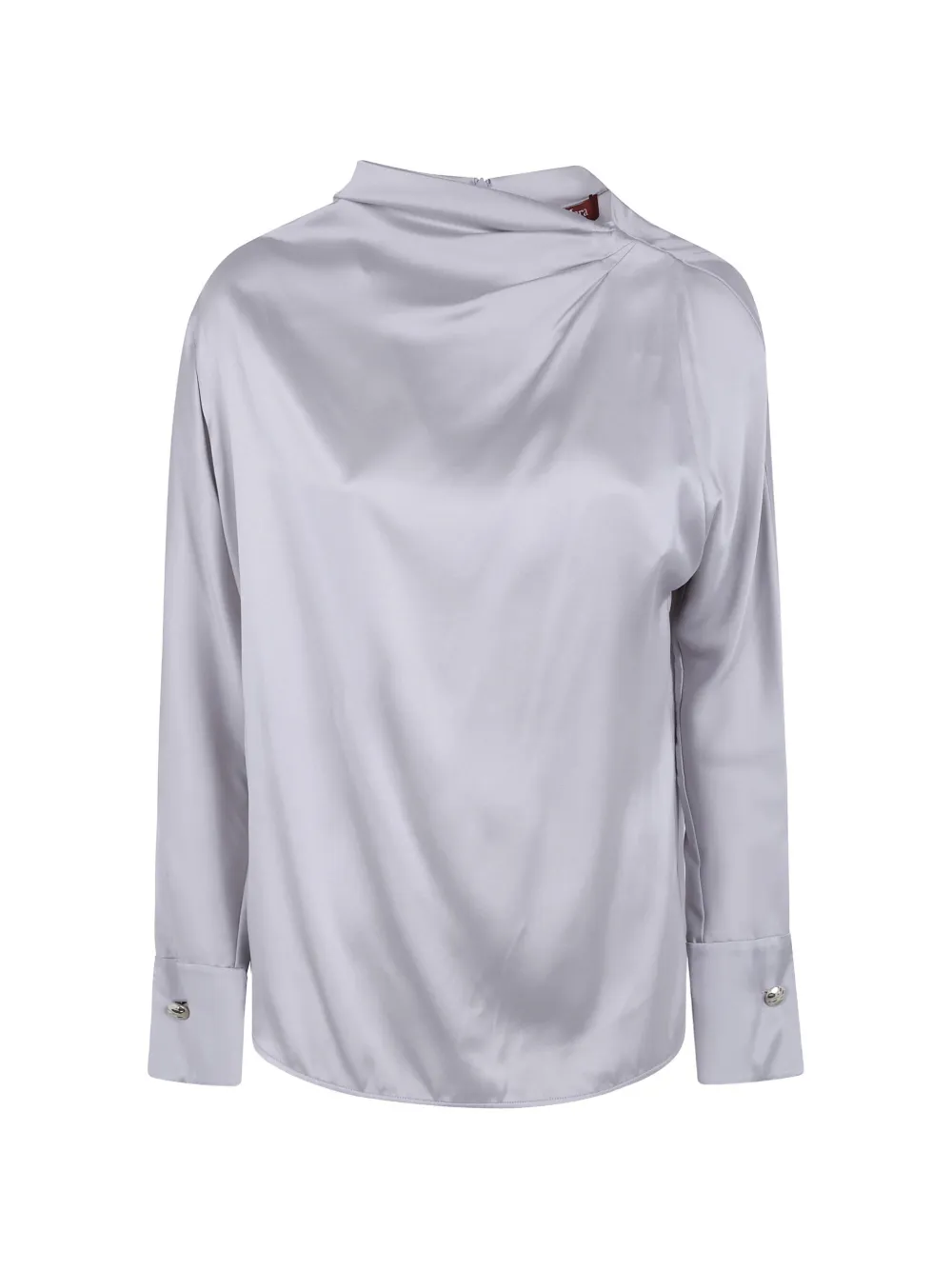 Max Mara draped silk shirt - Grigio