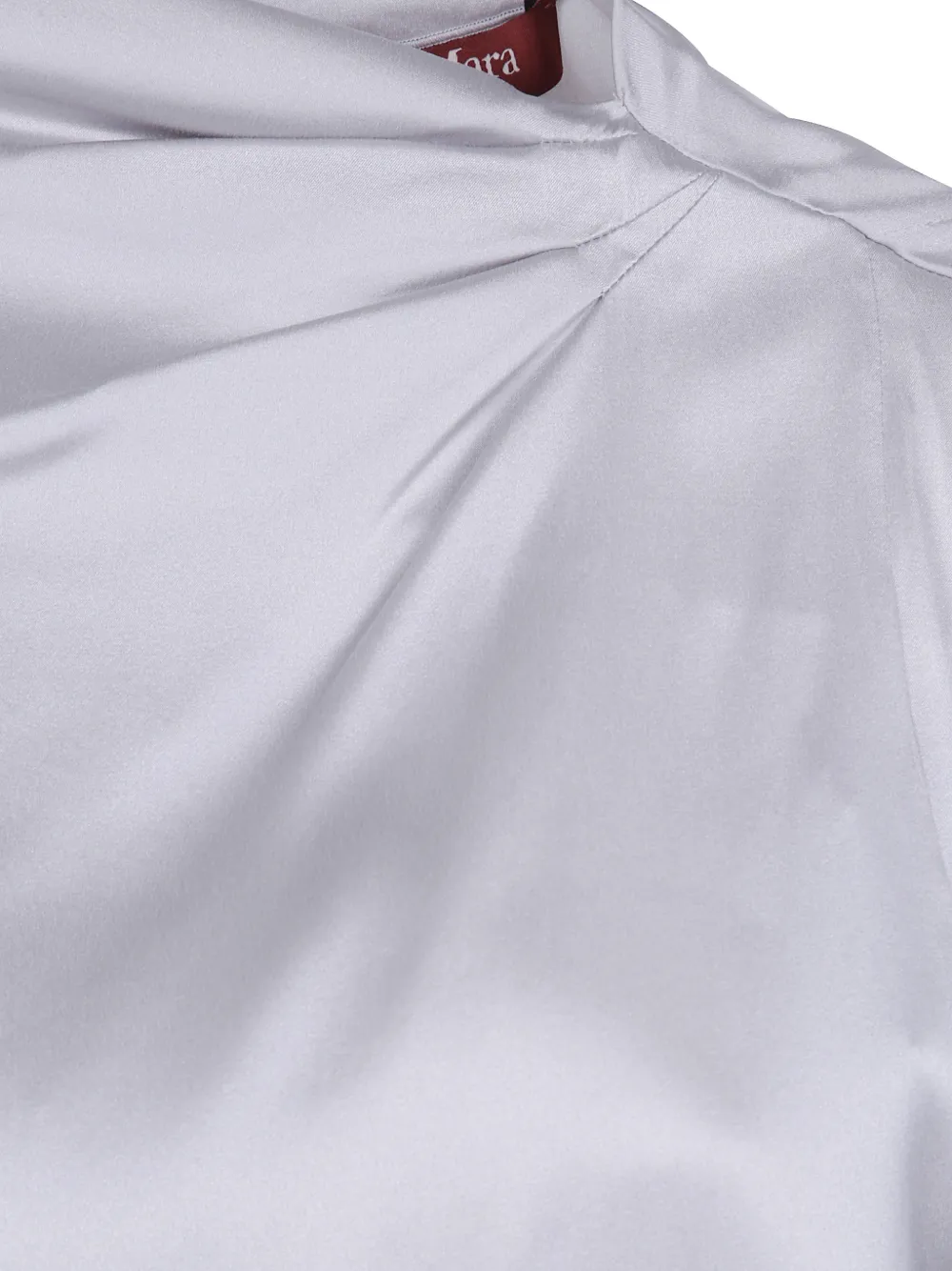 Max Mara draped silk shirt Grijs
