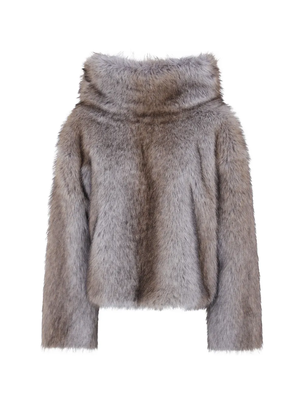 Bb Couture Brigitte Faux-fur Jacket In Brown