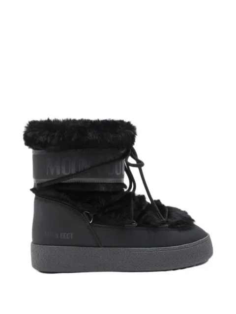 Moon Boot LTrack Low black faux-fur boots