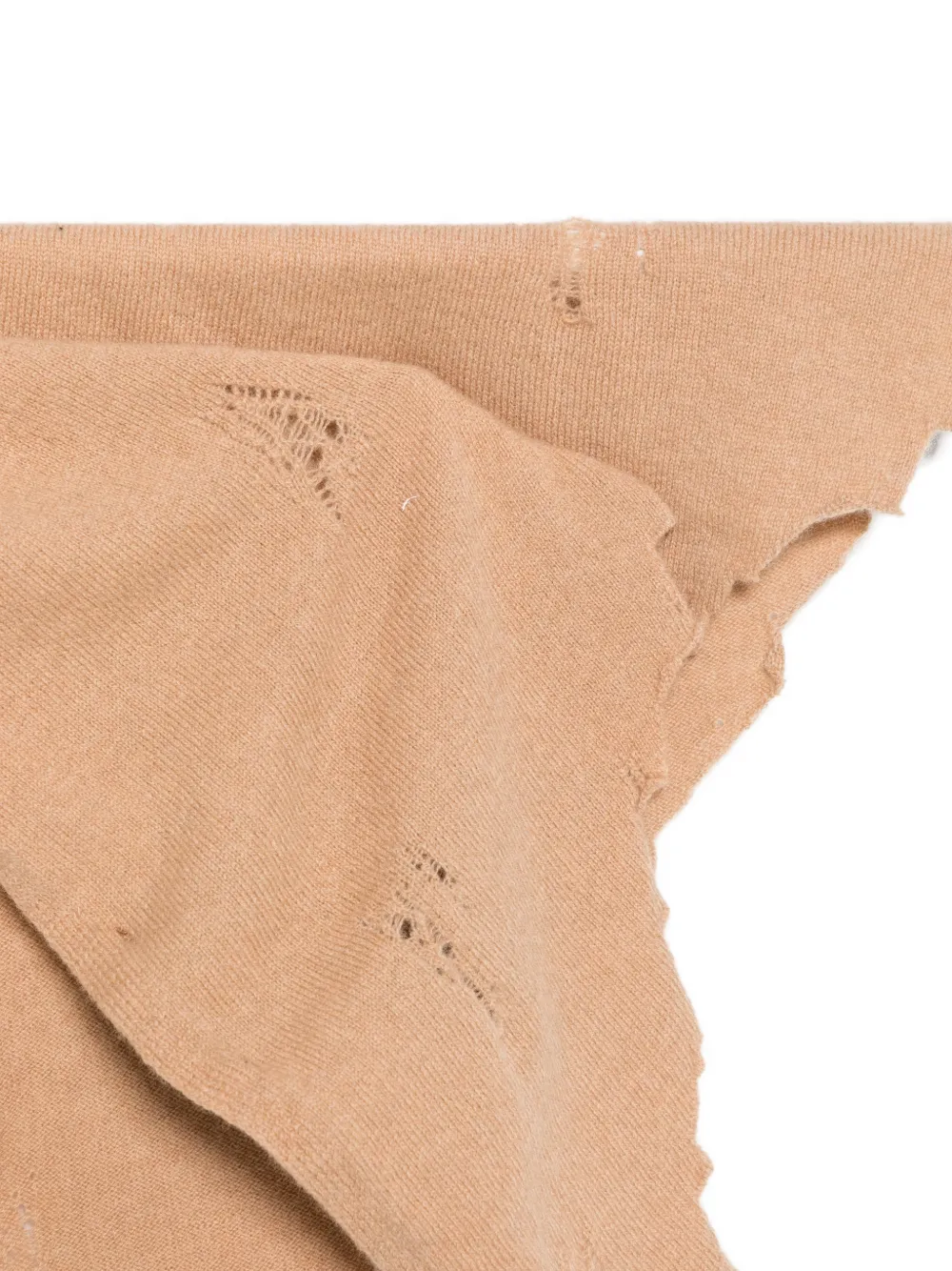 Laneus distressed-effect merino scarf Beige