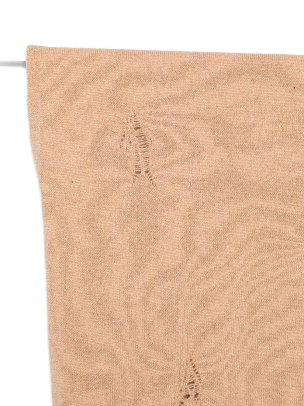 Laneus distressed-effect merino scarf Beige