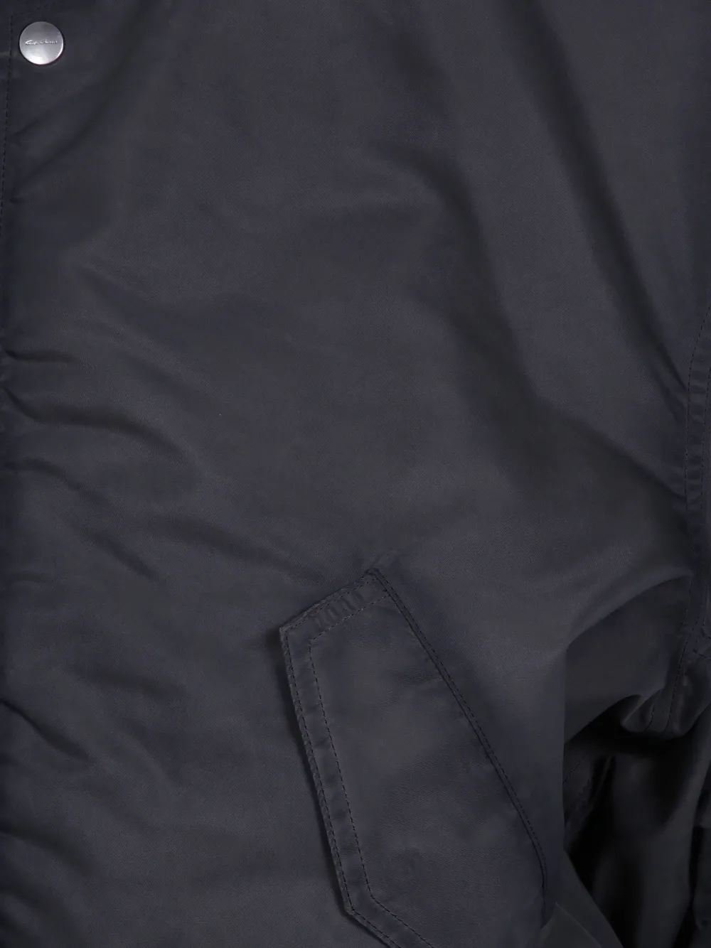 Rick Owens ruched cropped bomber jacket Grijs