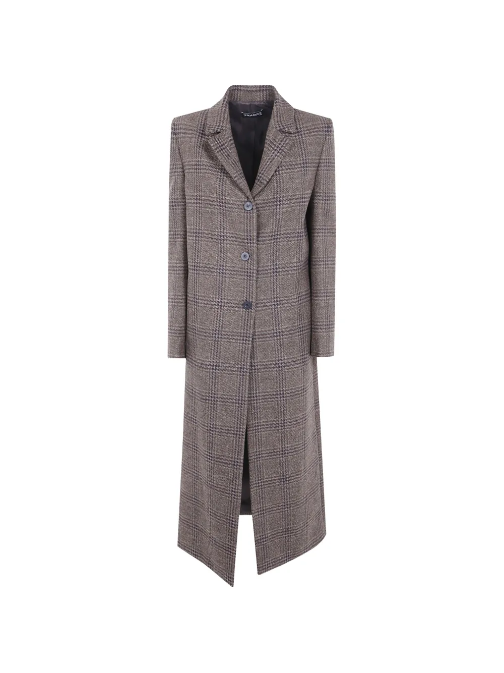 DRHOPE check single-breasted coat - Brown