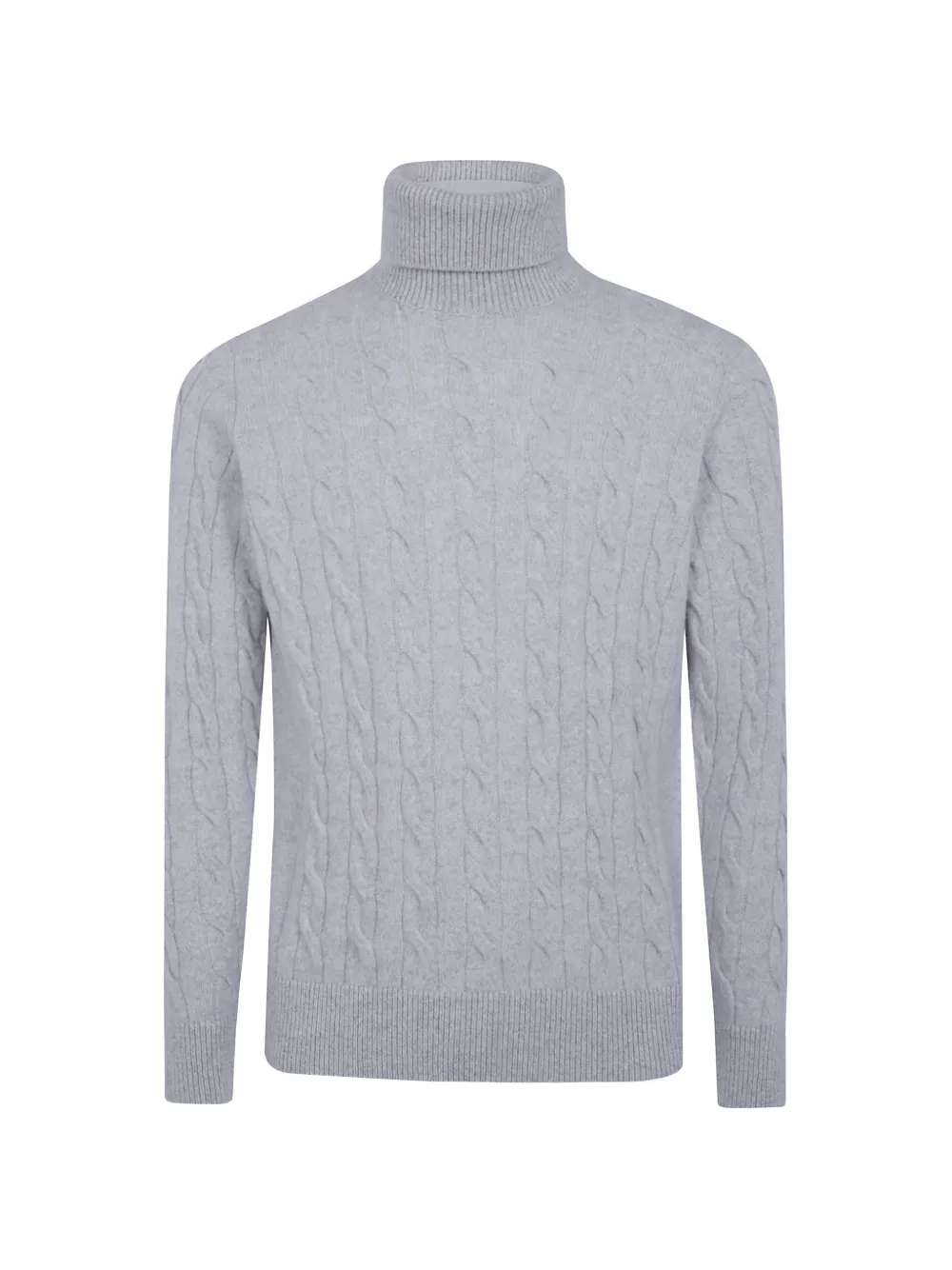 Filippo De Laurentiis cable-knit roll-neck sweater Grijs