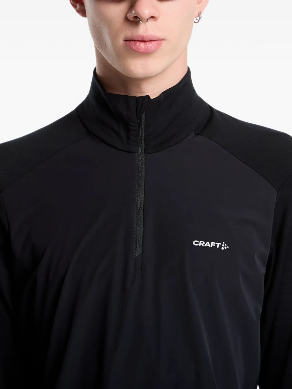 CRAFT Wind HZ long-sleeve half-zip T-shirt Zwart