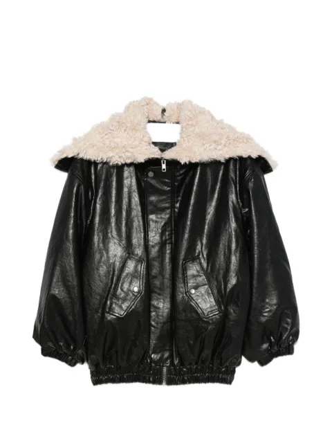 Eleh faux-shearling-collar bomber jacket