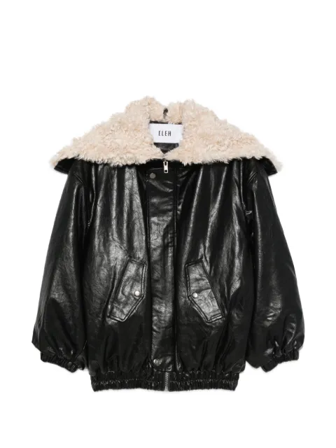 Eleh chamarra bomber con cuello de lana artificial