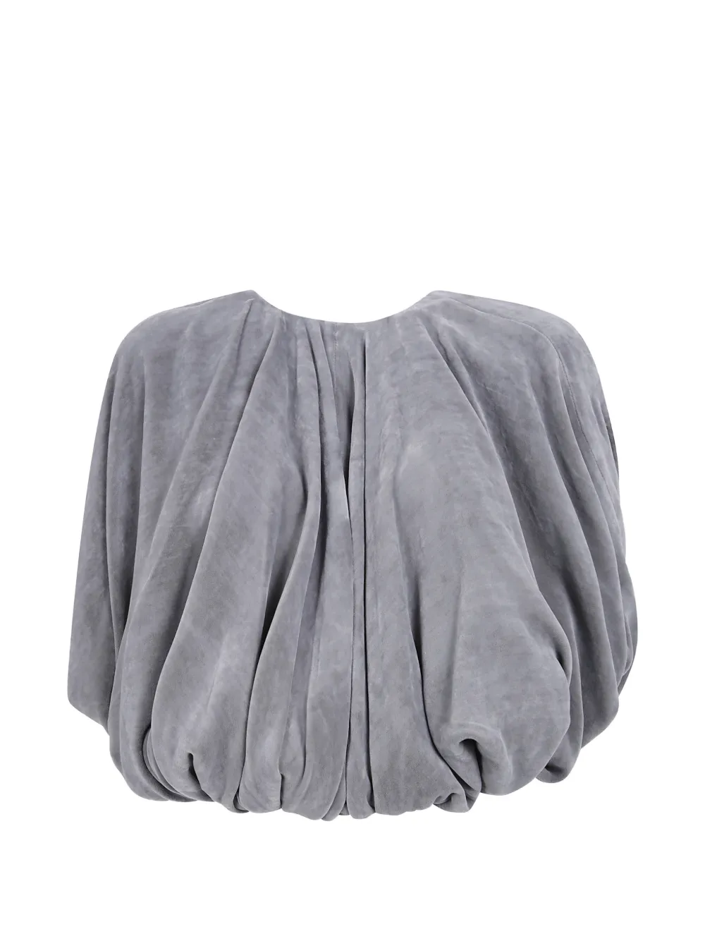 Rick Owens Drapiertes Cape mit Samtoptik - Grau