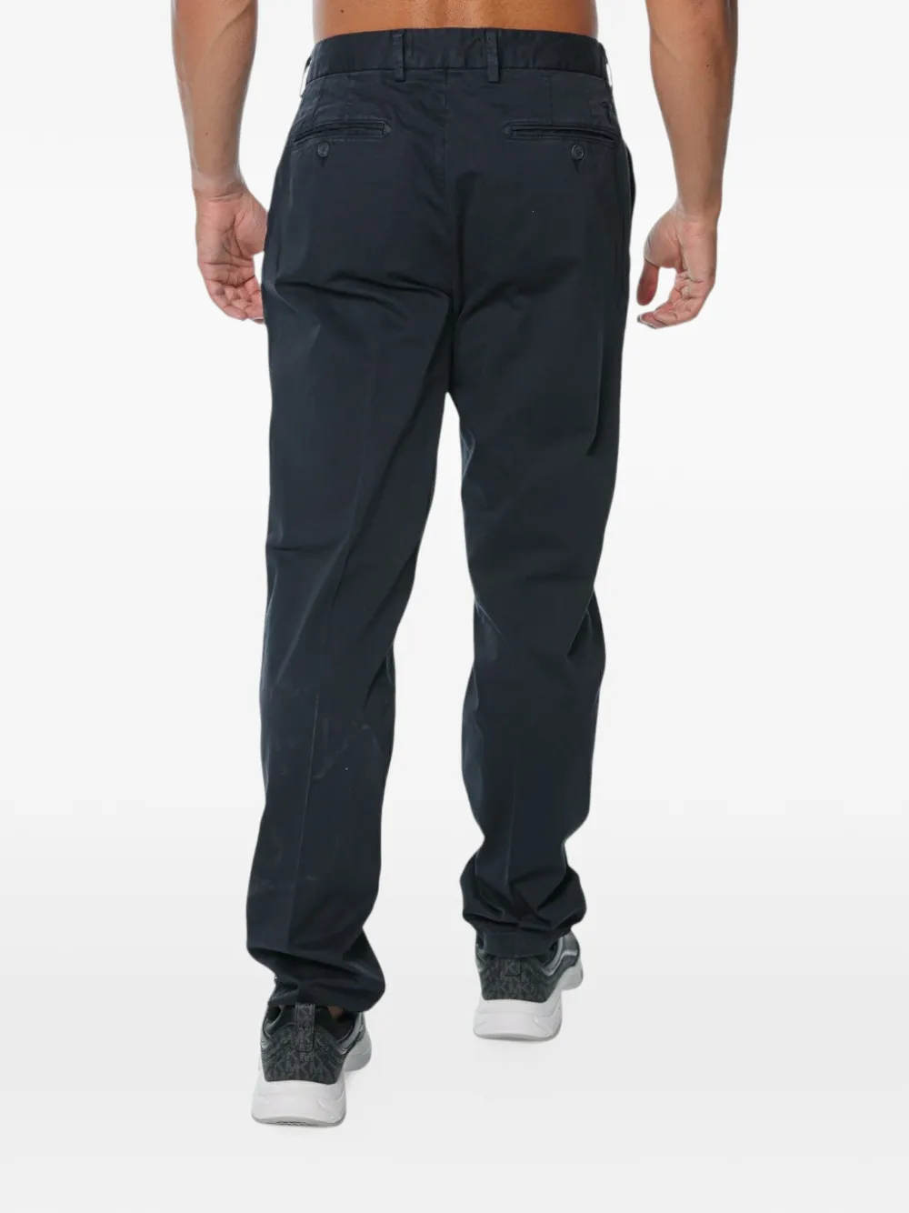 Trussardi pleated chino trousers Blauw