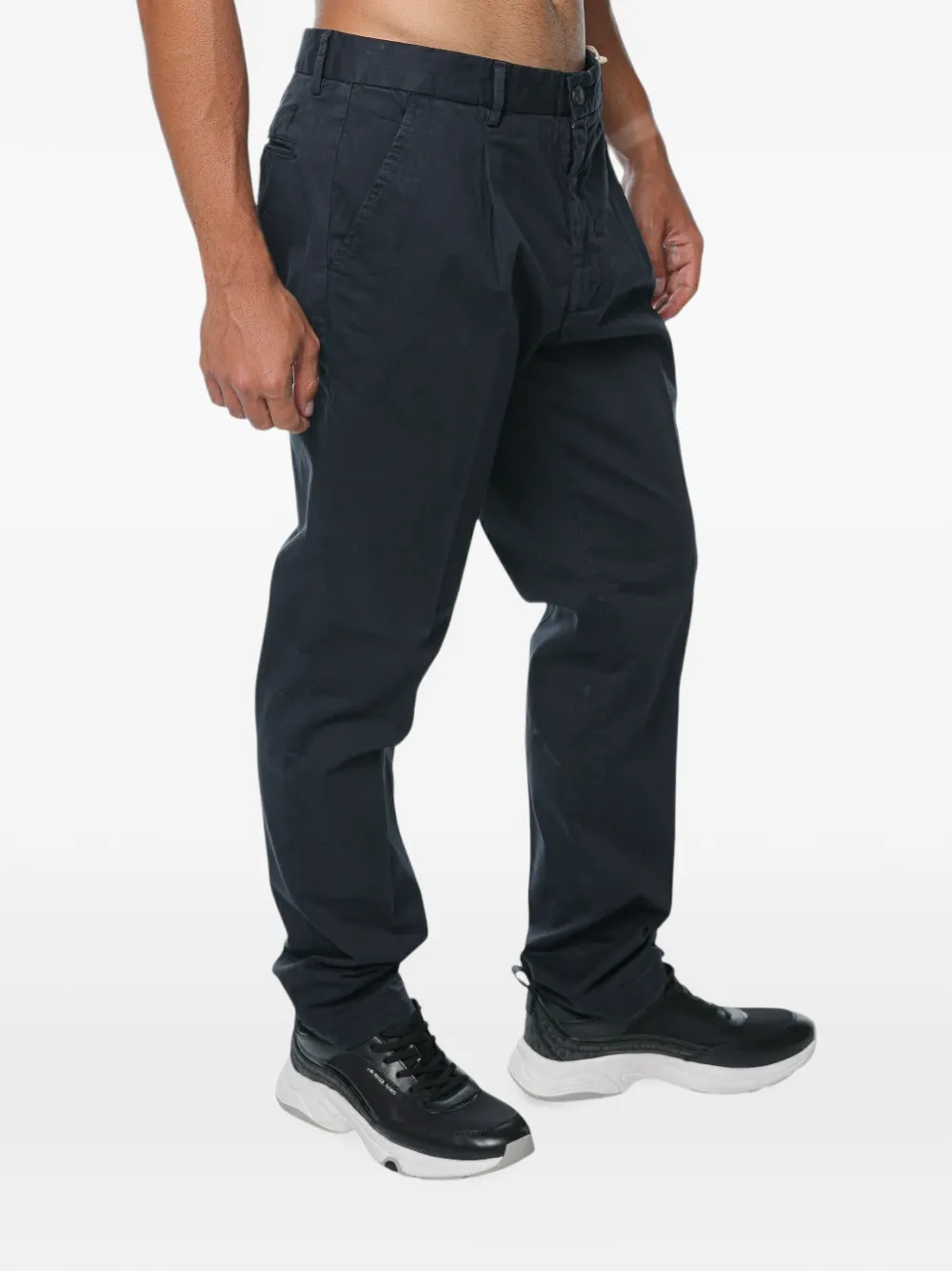 Trussardi pleated chino trousers Blauw