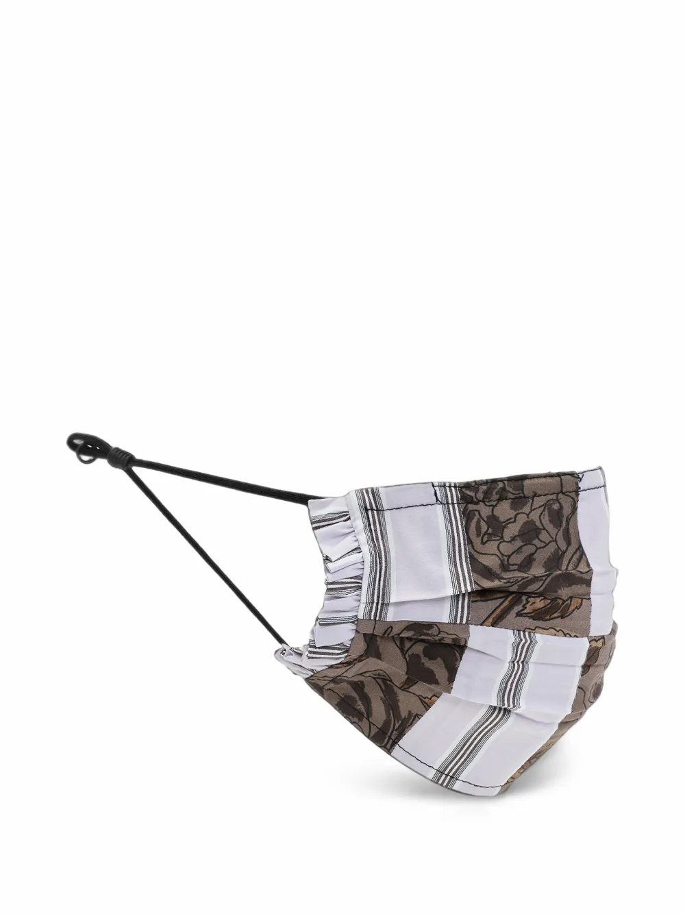 GANNI floral-print ruffled face mask (set of three) Bruin