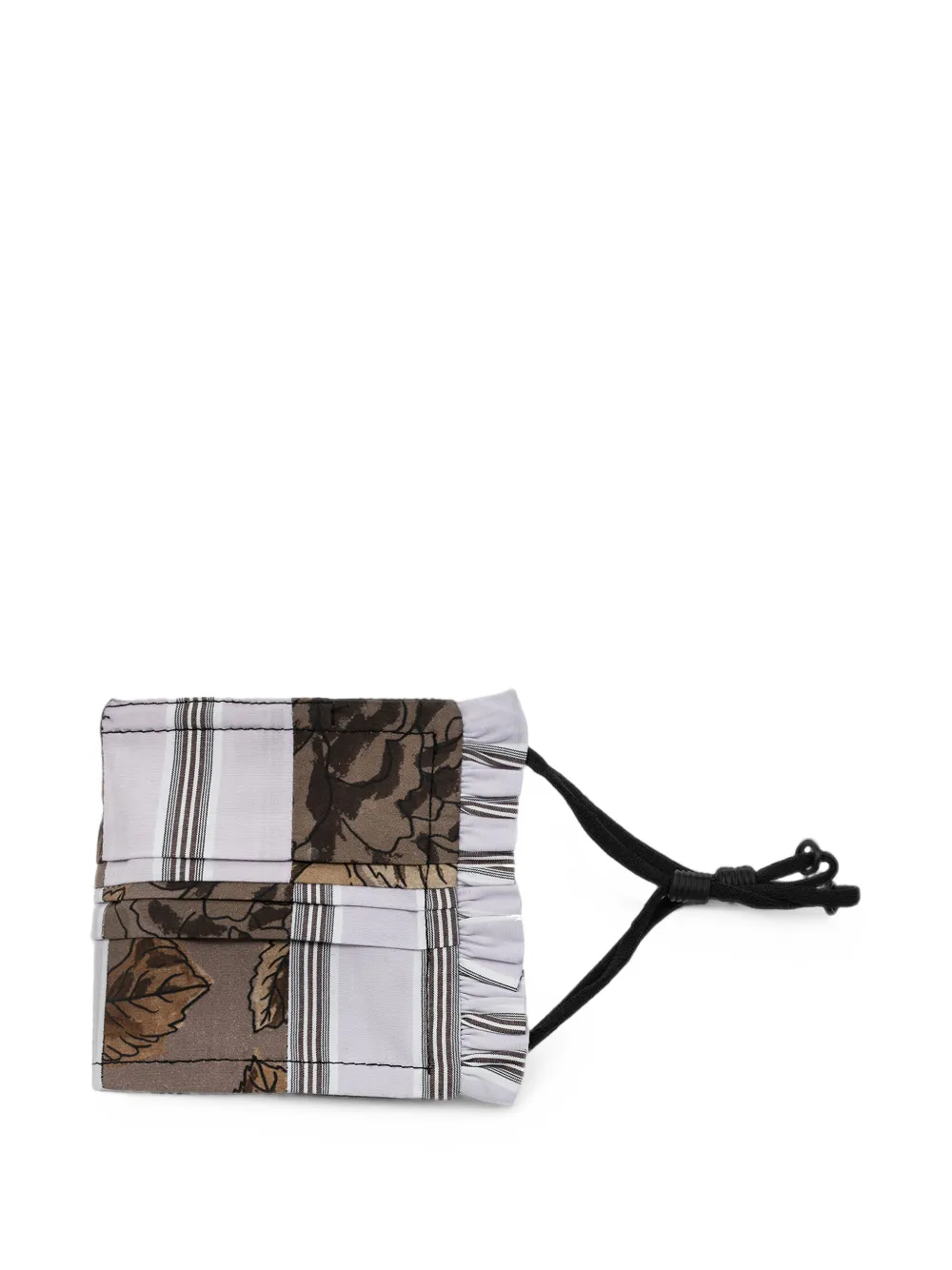 GANNI floral-print ruffled face mask (set of three) Bruin