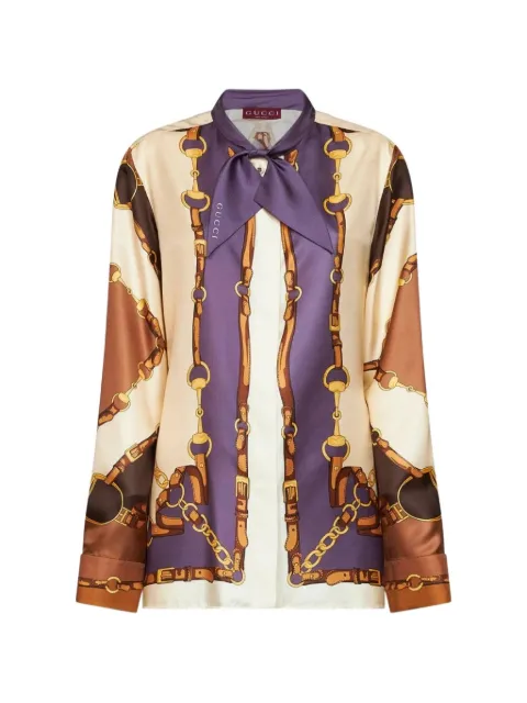 Gucci pussy-bow-collar blouse