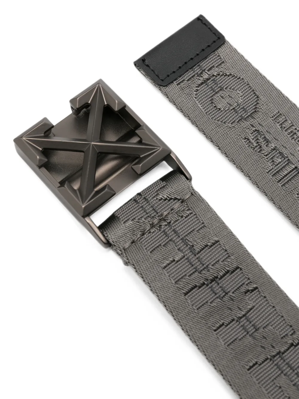 Off-White Arrows-buckle Industrial belt Grijs