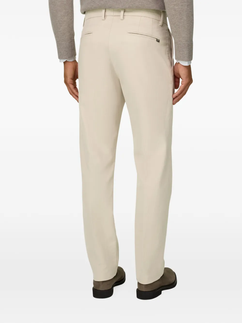 Boggi Milano trousers in stretch cotton Beige