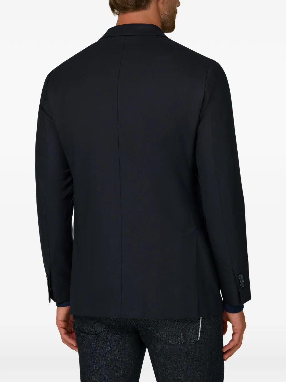 Boggi Milano wool flannel jacket Blauw