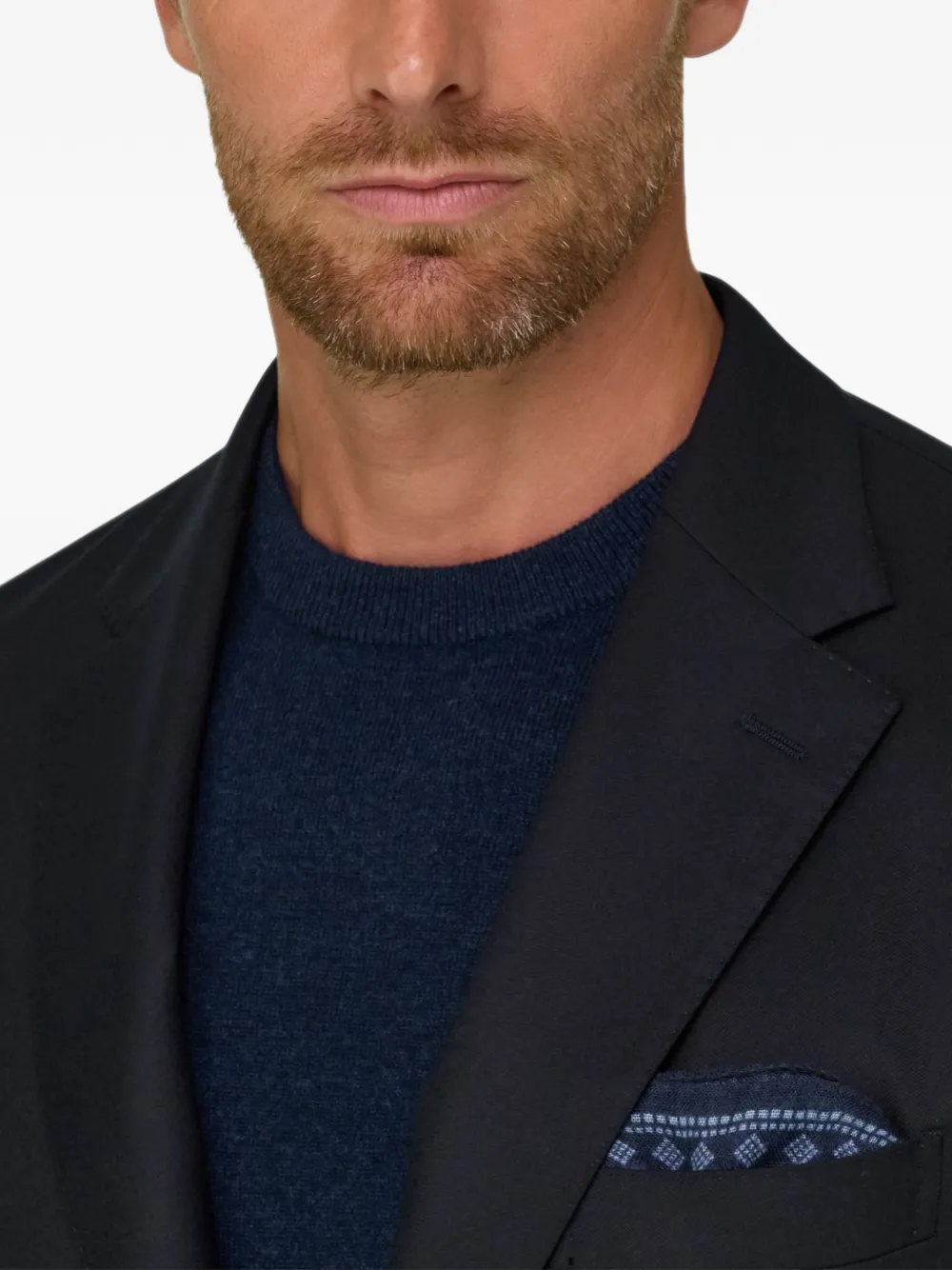 Boggi Milano wool flannel jacket Blauw