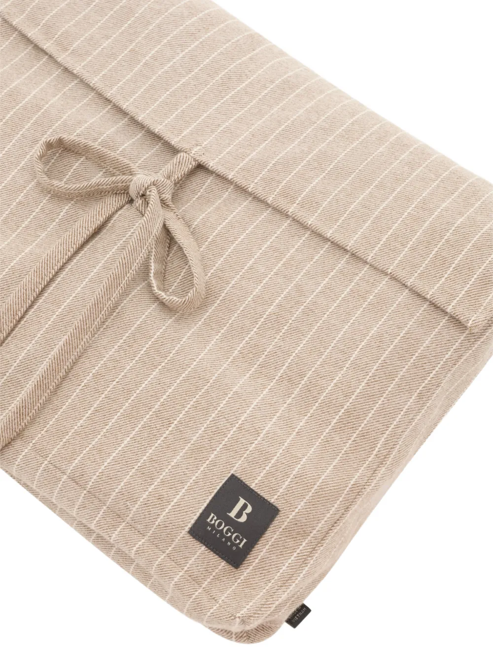 Boggi Milano pajamas pinstripe cotton flannel Beige