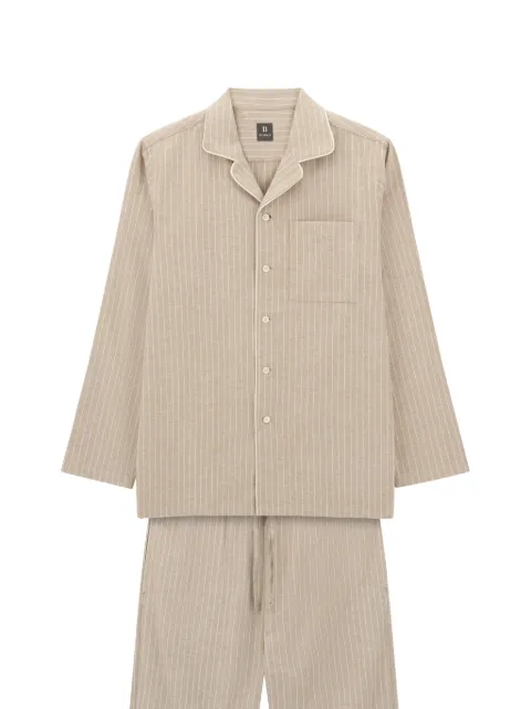 Boggi Milano pajamas pinstripe cotton flannel