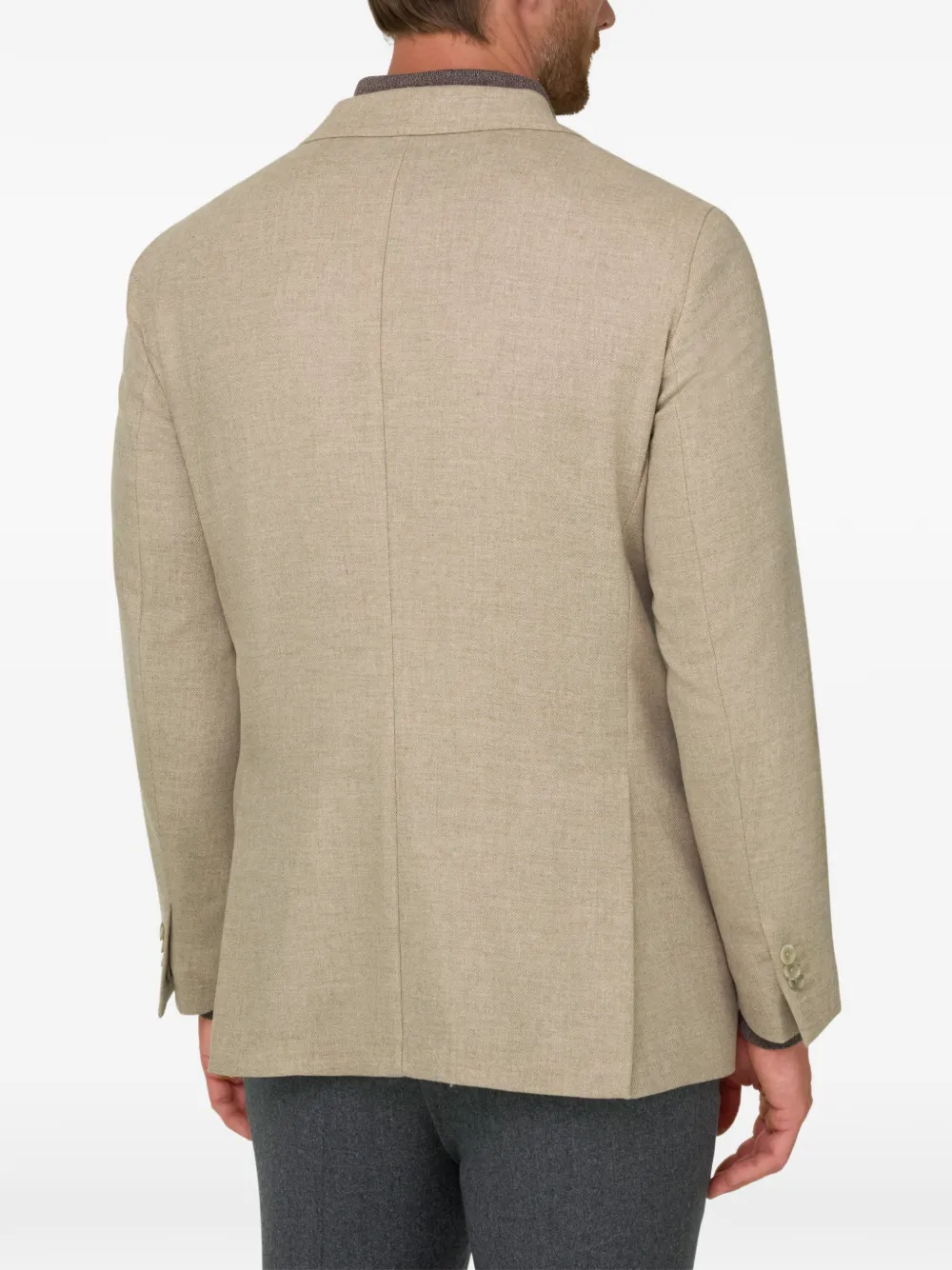 Boggi Milano blazer double-breasted in wool cashmere Beige