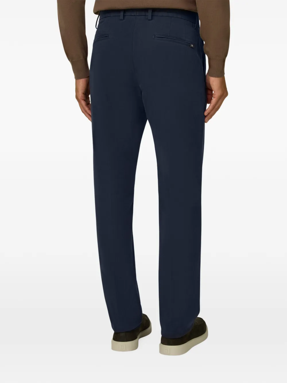 Boggi Milano Broek van stretchkatoen Blauw