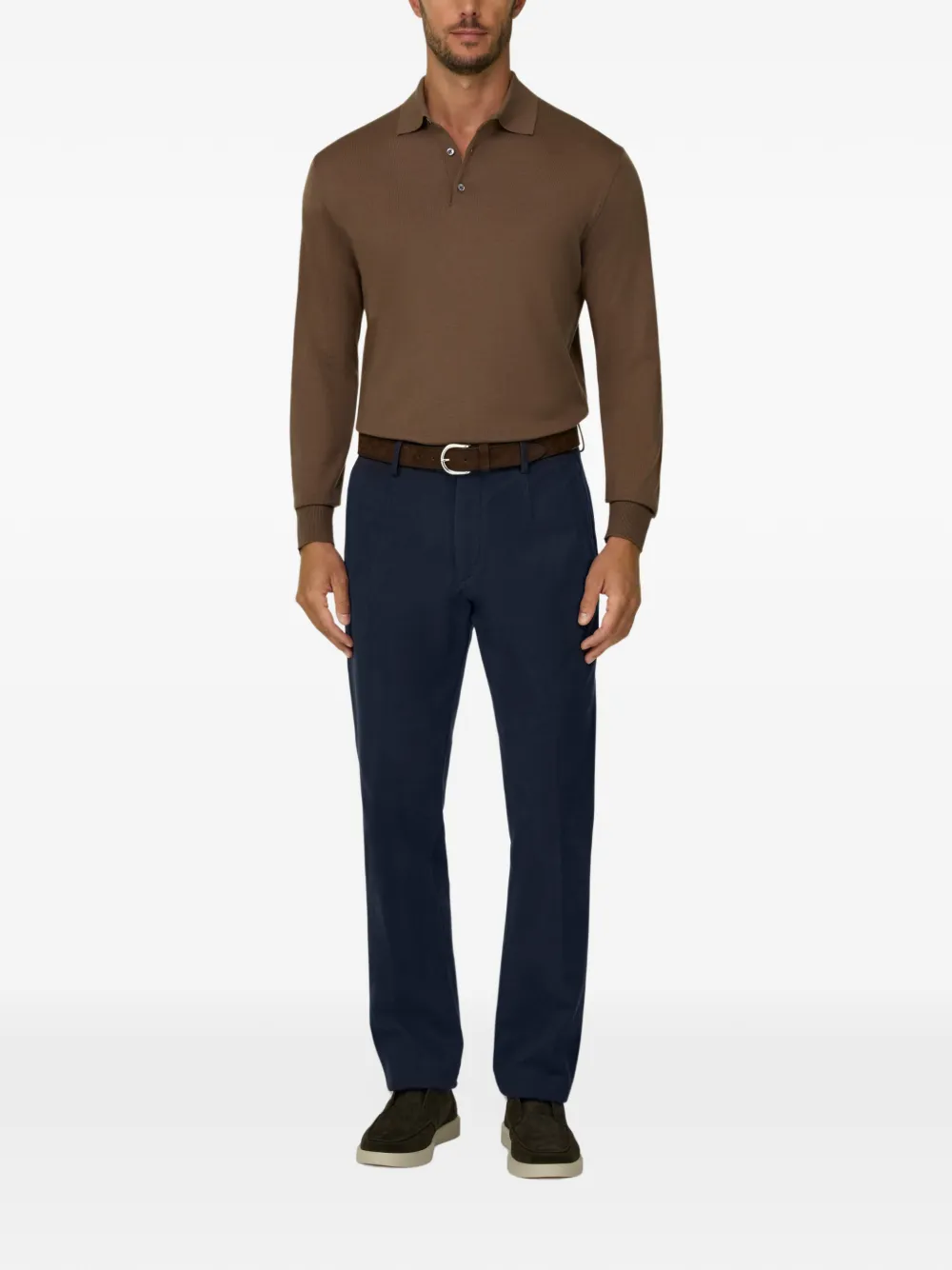 Boggi Milano Broek van stretchkatoen Blauw