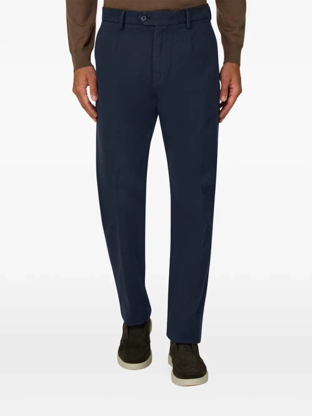 Boggi Milano Broek van stretchkatoen Blauw