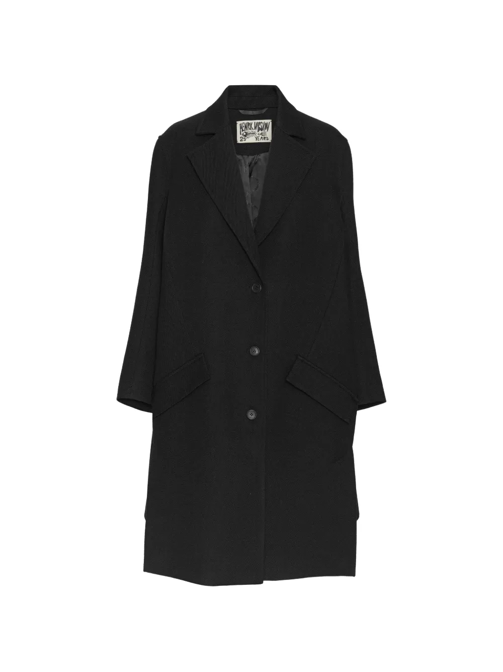 Henrik Vibskov 3D single-breasted coat - Noir Henrik Vibskov 3D single-breasted coat - Noir