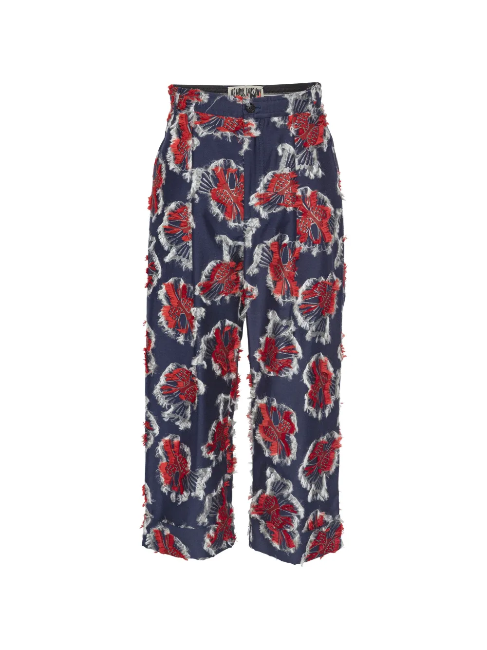 Henrik Vibskov Say jacquardbroek met vogel-patroon Blauw