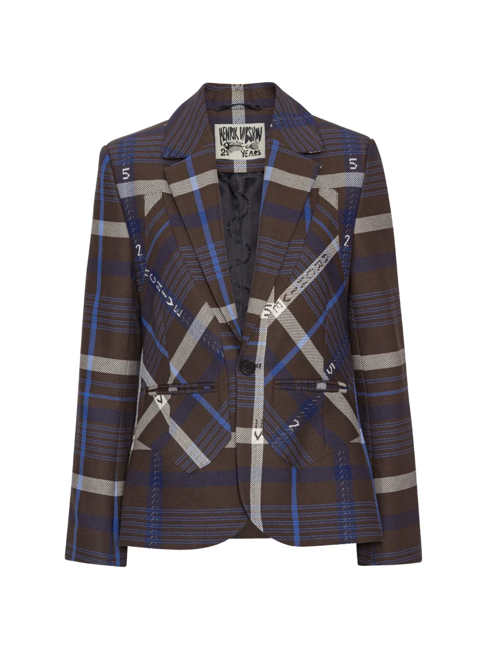 Henrik Vibskov Always Inside check-print blazer - Marron Henrik Vibskov Always Inside check-print blazer - Marron