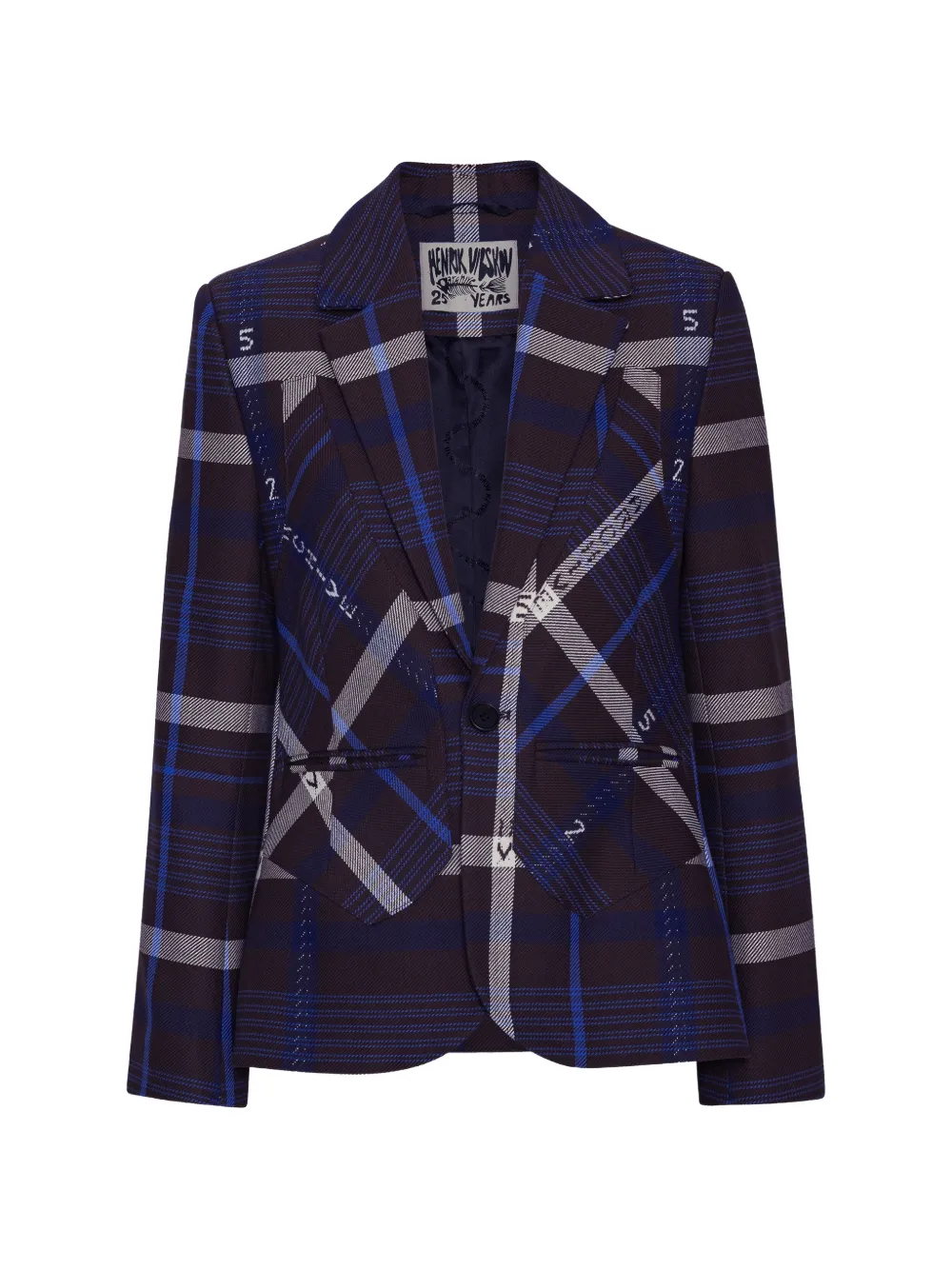 Henrik Vibskov Always Inside check-print blazer - Brown