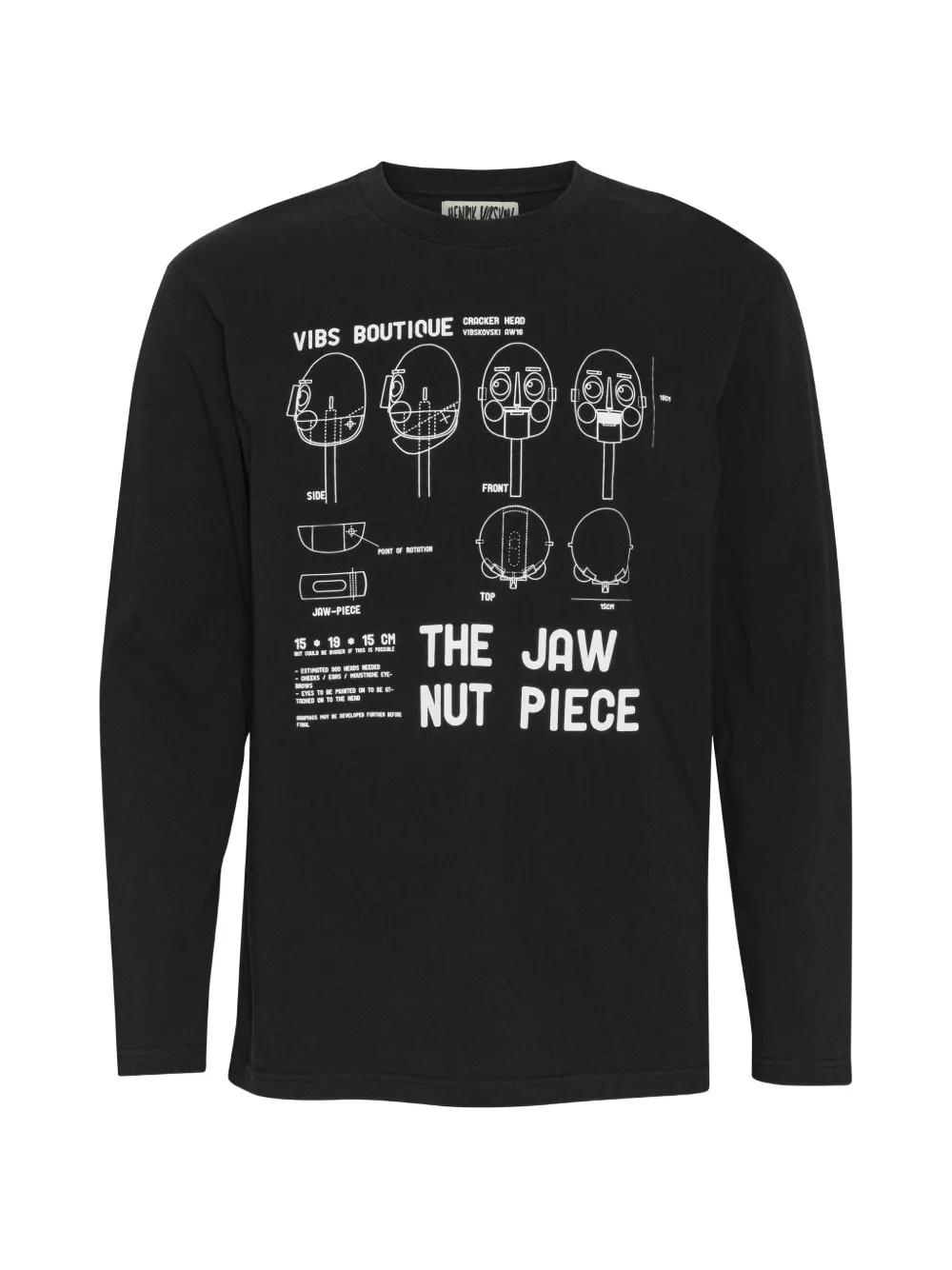 Henrik Vibskov graphic-print long-sleeve T-shirt - Noir Henrik Vibskov graphic-print long-sleeve T-shirt - Noir