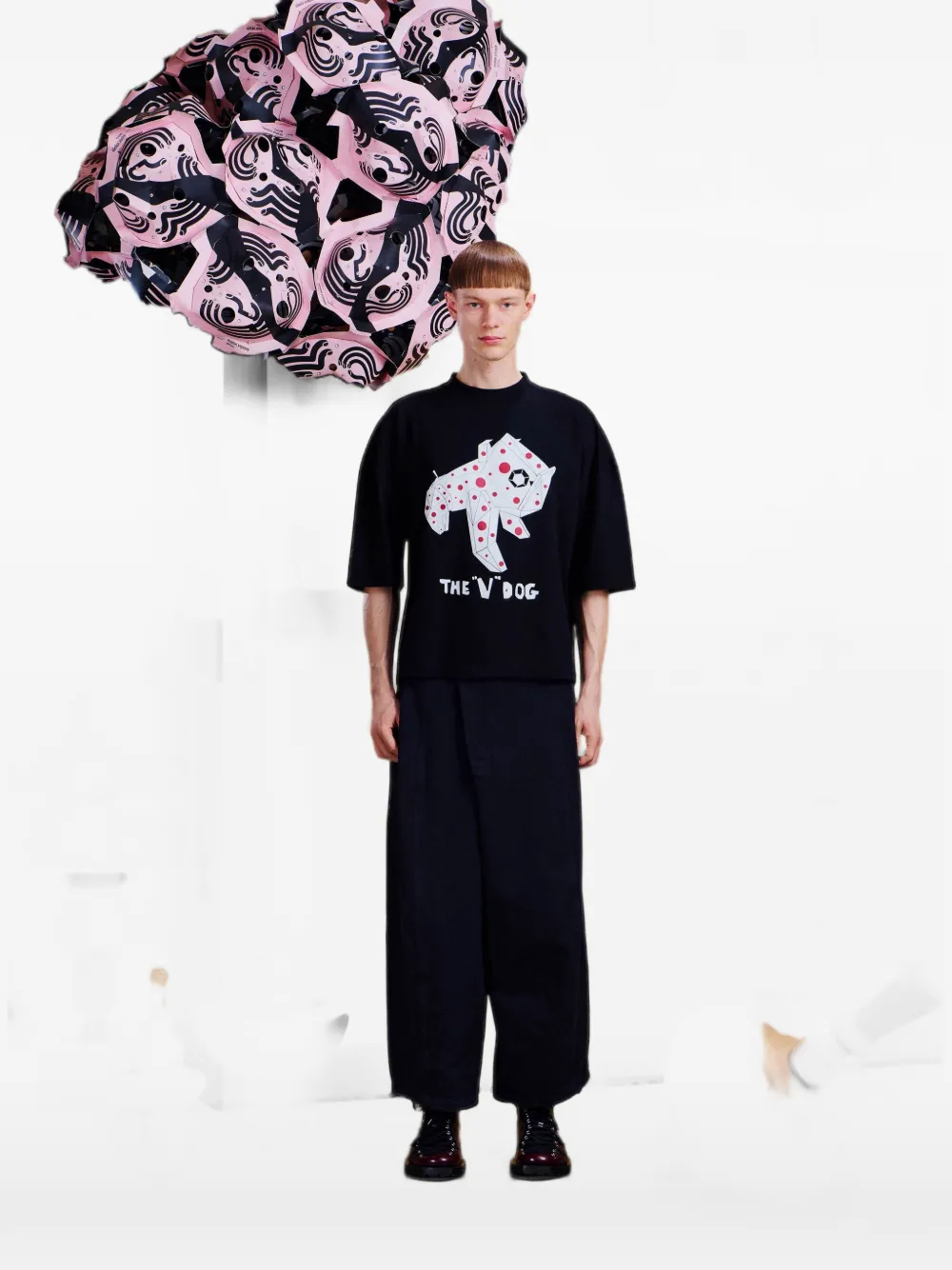 Henrik Vibskov V Dog graphic-print t-shirt Zwart