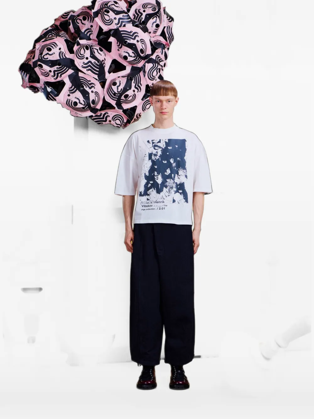 Henrik Vibskov Punk Graduation graphic-print T-shirt Wit