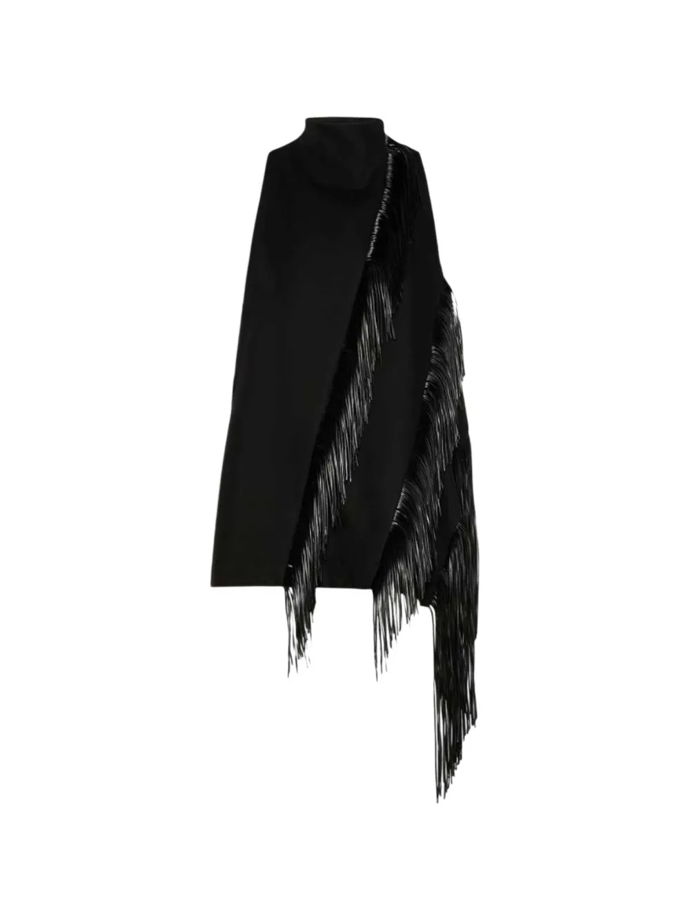Sportmax fringed asymmetric top Zwart