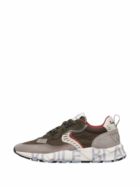 Voile Blanche Club 01 suede-panel sneakers