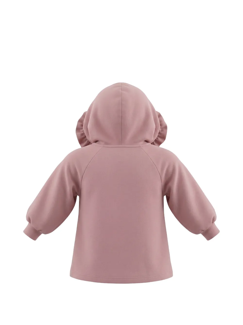 Elisabetta Franchi Kids ruffle-trim logo-detail dress Roze