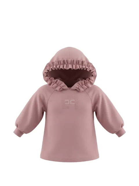 Elisabetta Franchi Kids ruffle-trim logo-detail dress
