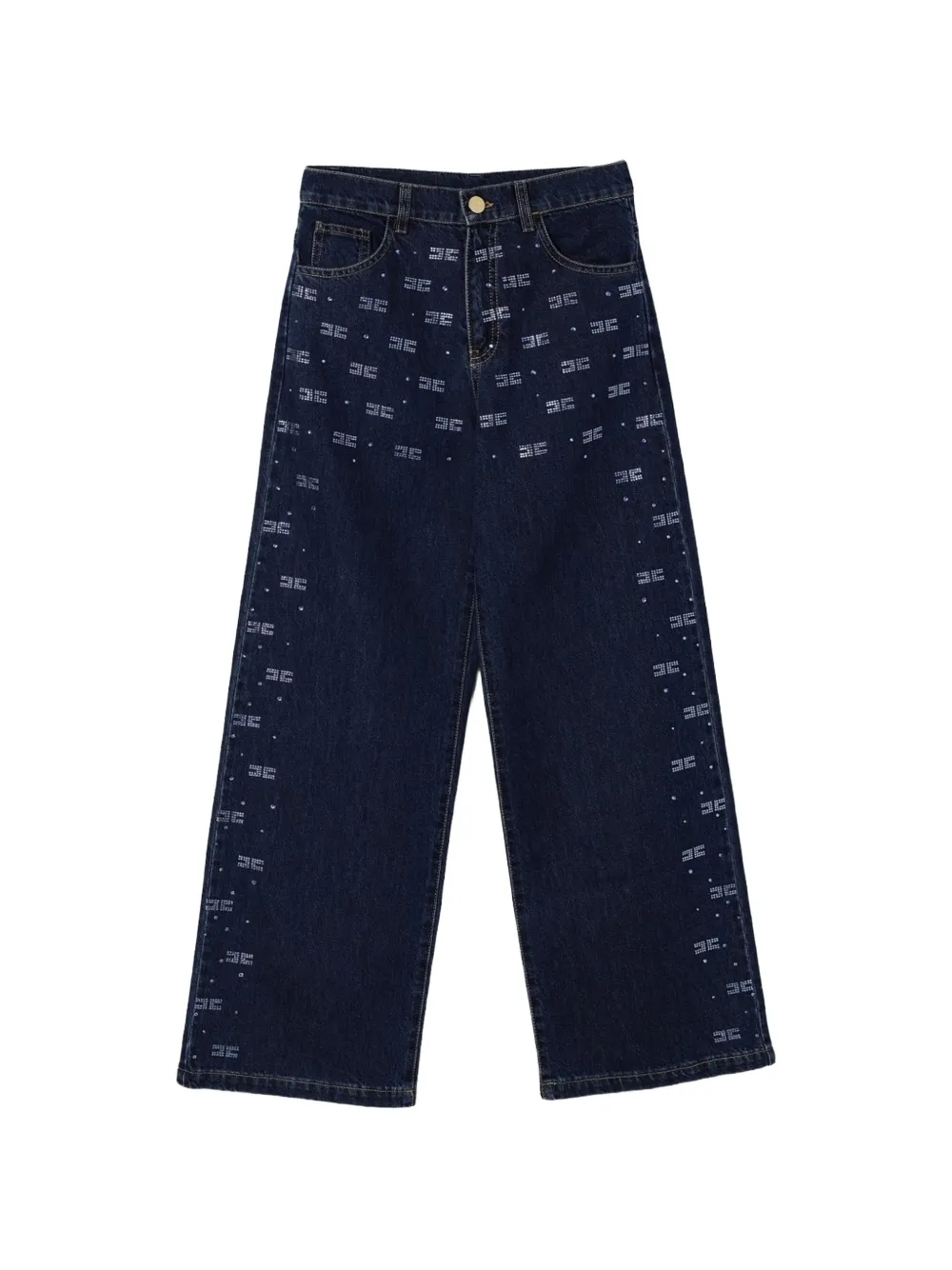 Elisabetta Franchi Kids Jeans a gamba ampia - Blu