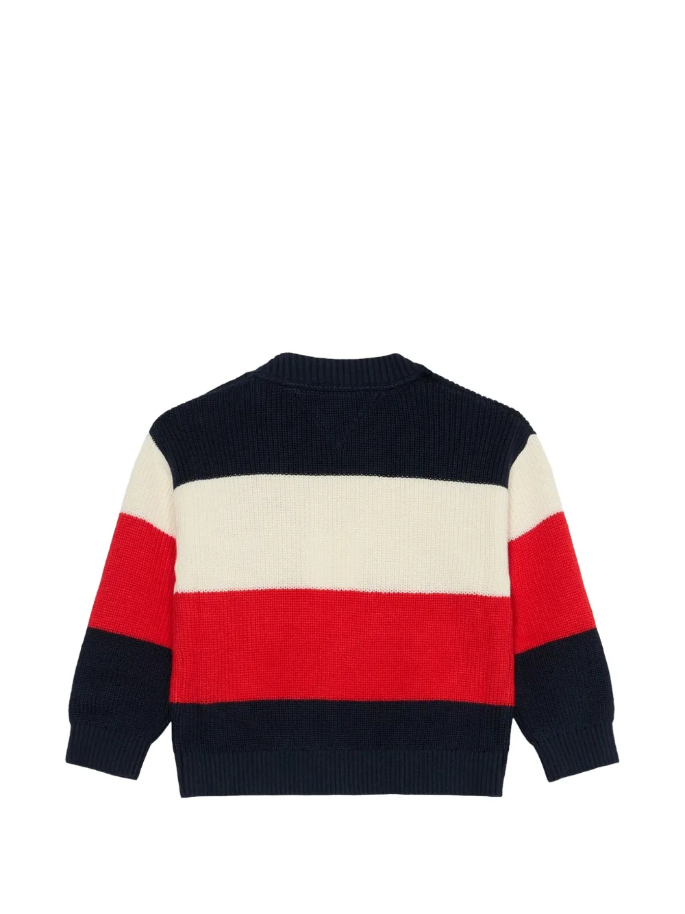 Tommy Hilfiger Junior Gestreepte katoenen trui Blauw