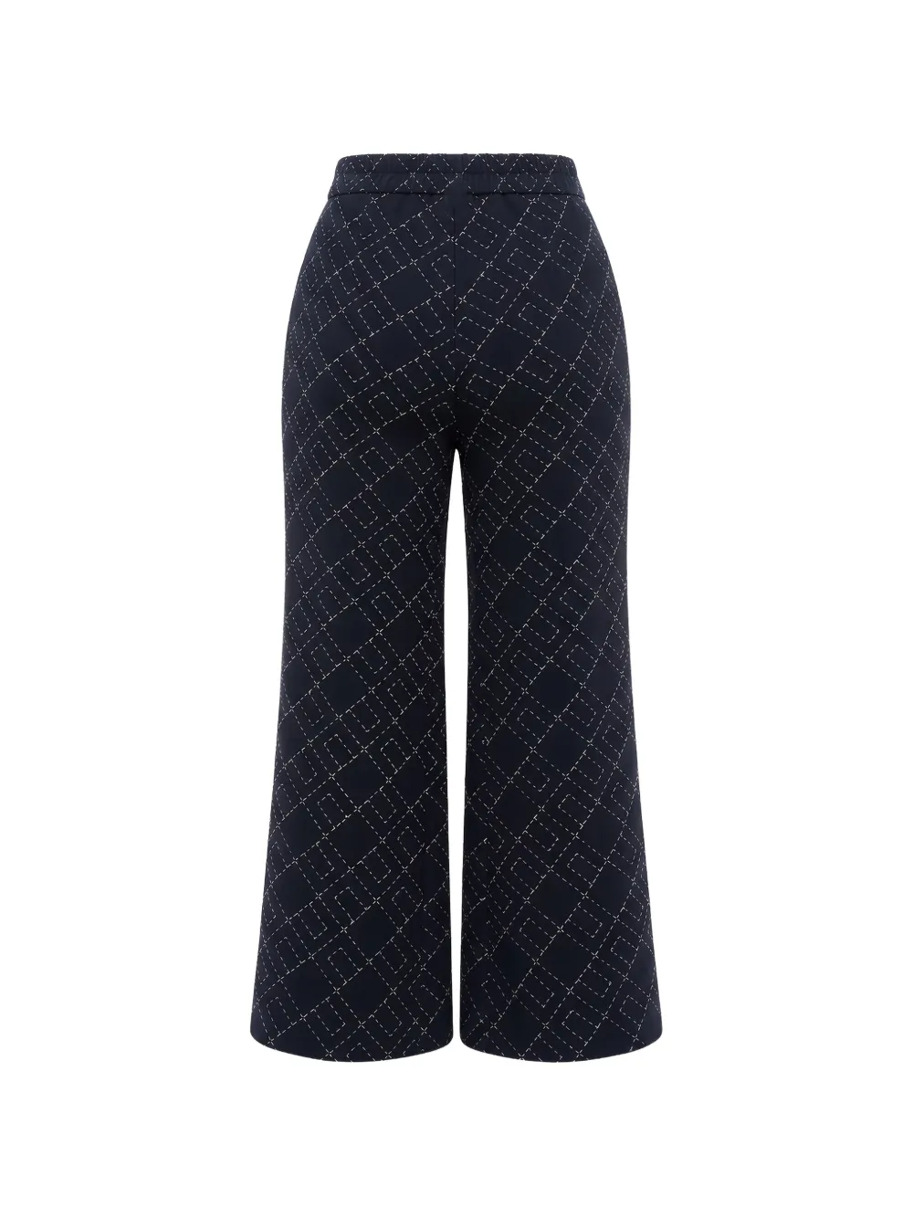 Elisabetta Franchi Kids Palazzobroek met ruitvormige stiksels Zwart